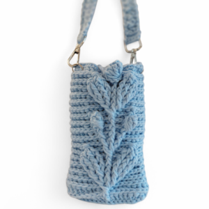 Handmade Crochet Phone Pouch — Baby Light Blue