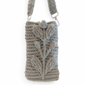Handmade Crochet Phone Pouch — Cozy Grey