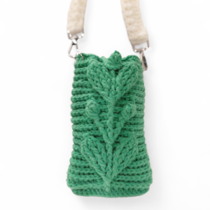 Woven Leaf Pouch — Lime Green