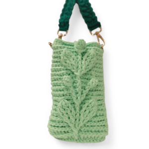 Woven Leaf Pouch — Minty Green