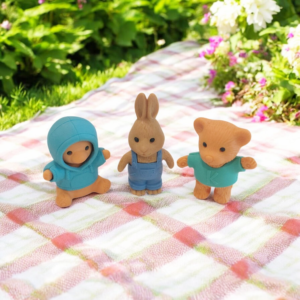 Daiso Rabbit & Bear Puzzle Erasers (3-Piece Set)