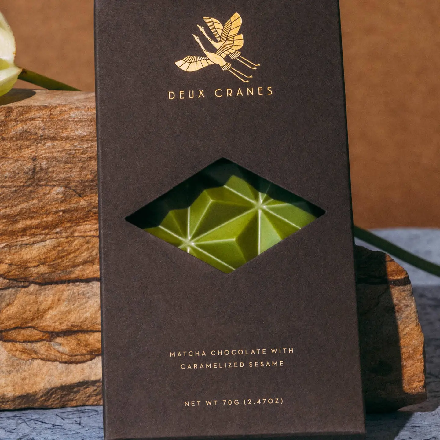 Deux Cranes Matcha & Caramelized Sesame White Chocolate (70g)