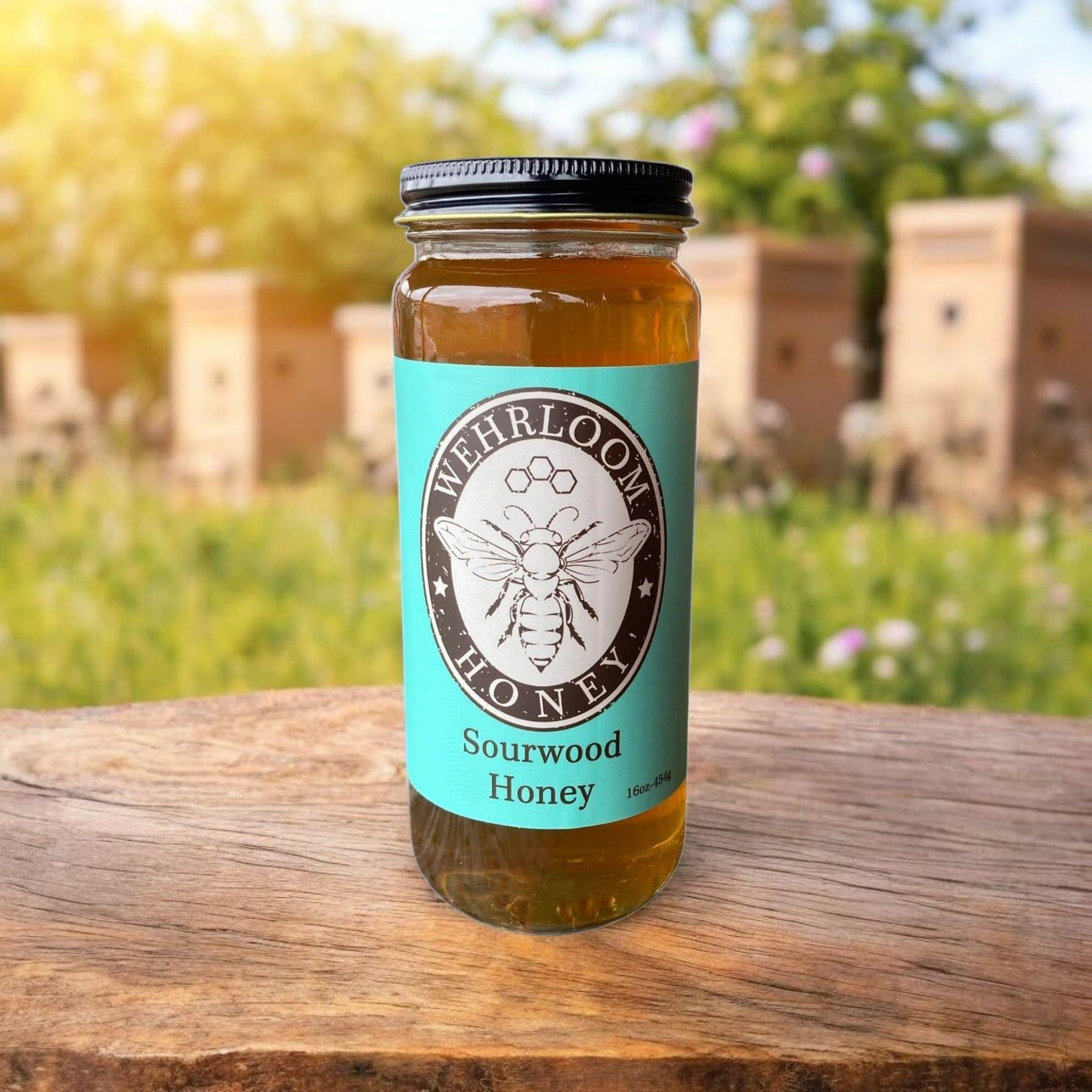 Wehrloom Sourwood Honey Southern Appalachian Mountains - 100% Raw & Pure (16 oz / 454 gram)