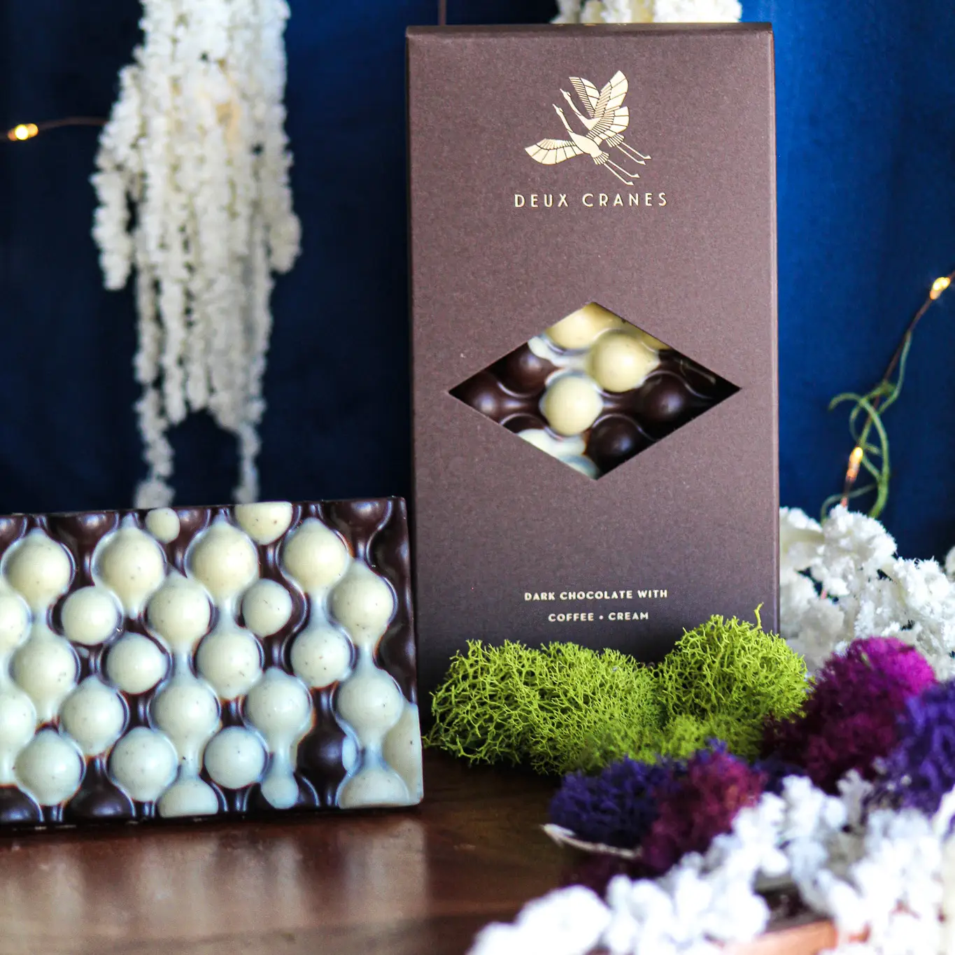 Deux Cranes Dark Chocolate & Coffee + Cream (70g)