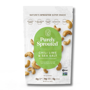 Purely Sprouted - Chili Lime Sea Salt Sprouted Cashews (4 oz)