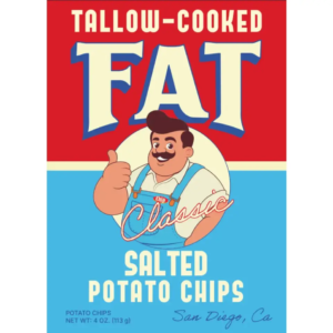 FAT Chips - Tallowed-Cooked Sea Salt Potato Chips (4 oz)