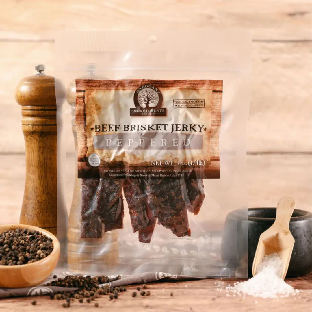 Mahogany Smoked Meats - Peppered Beef Brisket Jerky (4 oz)