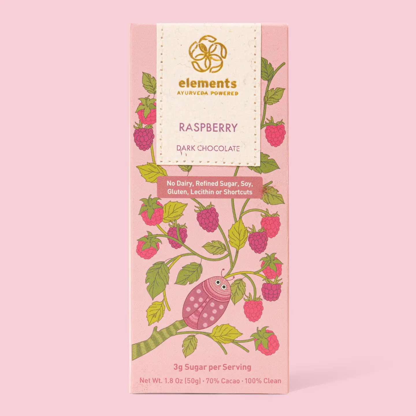 Elements Truffles – Raspberry 70% Dark Chocolate Bar (1.8 oz)