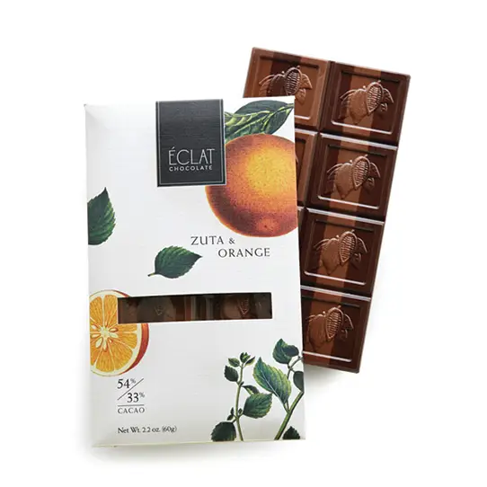 Éclat Chocolate - Zuta & Orange Parallel Chocolate Bar (2.2 oz)