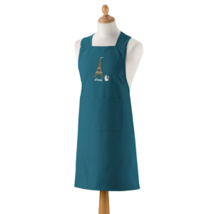 Apron - Teal Eiffel 125 x 85 cm