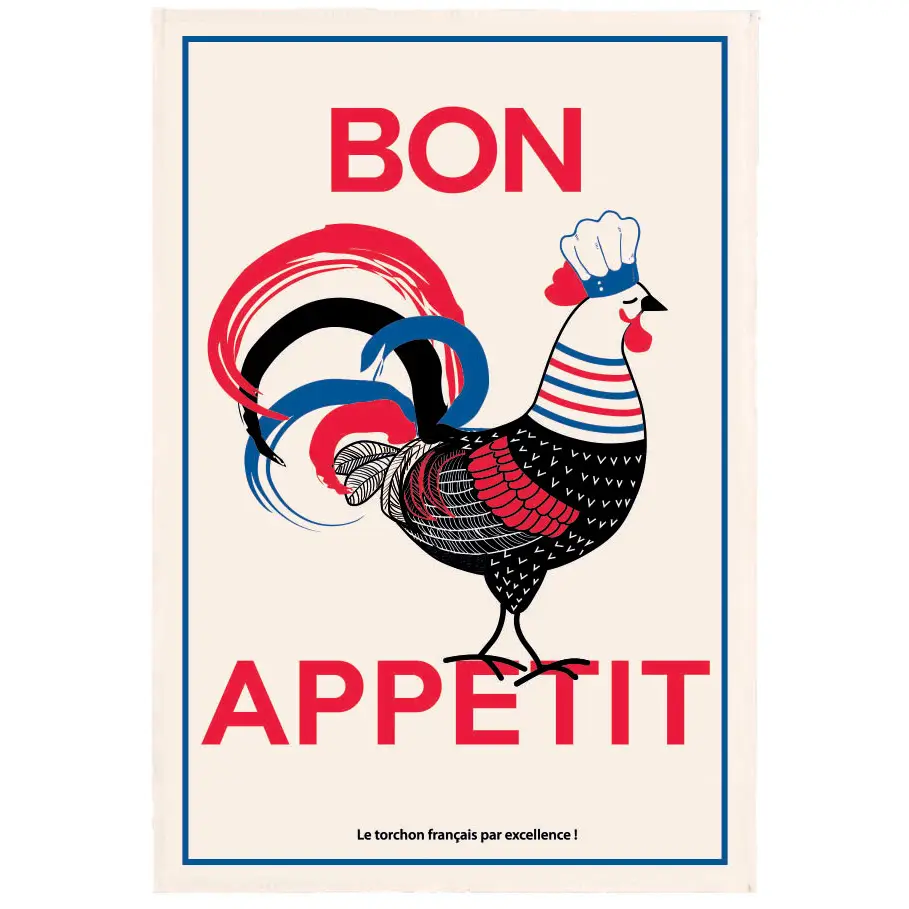 French Tea Towel - Bon Appetit