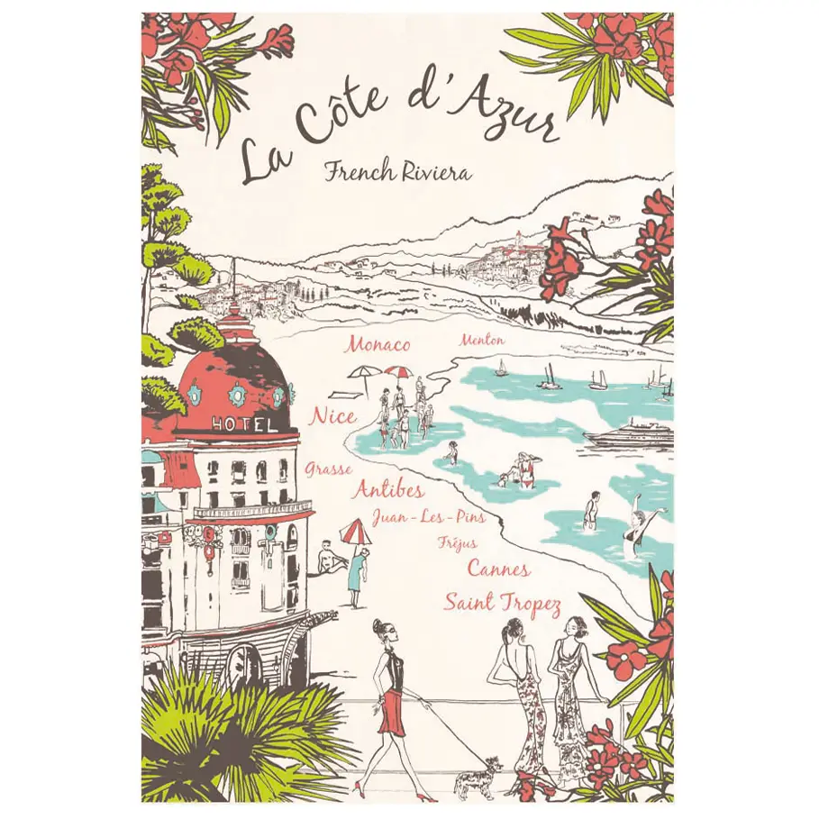 French Tea Towel - Côte d’Azur