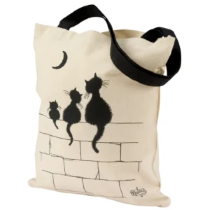 Dubout 3 Cats Ecru Bag 40 x 35 cm