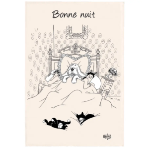 French Tea Towel - Dubout Bonne Nuit