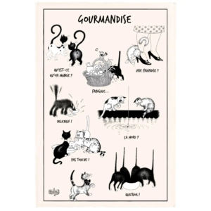 French Tea Towel - Dubout La Gourmandise