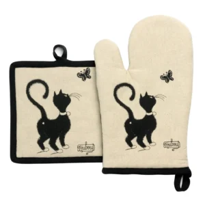 Kitchen Glove + Potholder - Dubout Cat Papillon