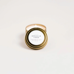 Slow North Candle - Geranium + Rose (2 oz)