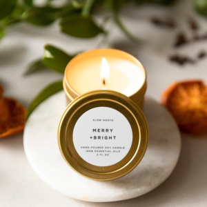 Slow North Candle - Merry + Bright (2 oz)