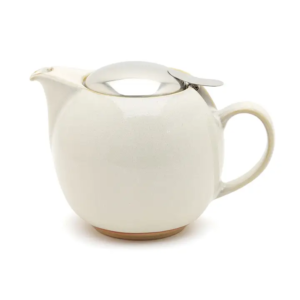 Natural White Ceramic Teapot (24 oz)