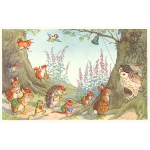 Postcard - Forest Animal Visit Owl