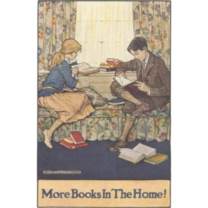 Postcard - More Books in the Home