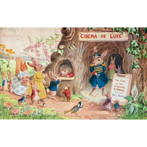 Postcard - Movie Theater for Rabbits