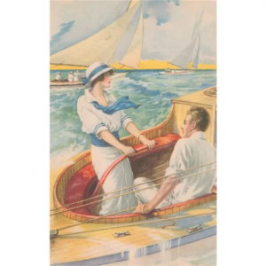 Postcard - Couple Sailing